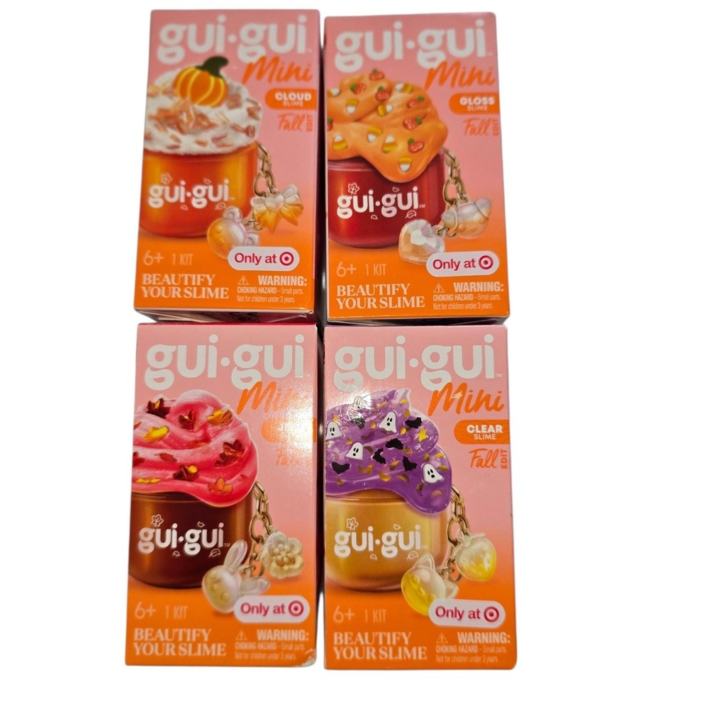 Gui Gui Mini Fall Edit Slime Creation Kits Set of 4 Cloud Gloss Clear Jelli